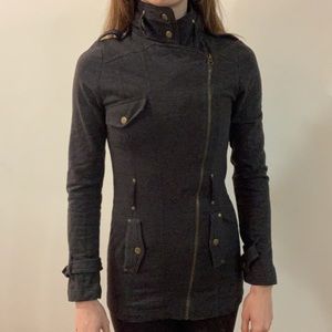 Soft Gray Zipup Jacket, Size Small